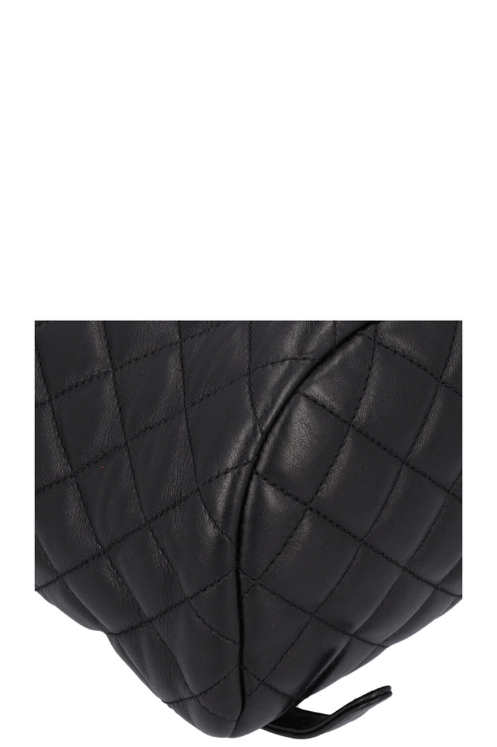 CHANEL Quilted Backpack Lambskin Black