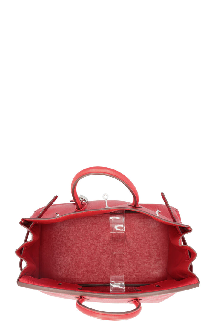 HERMÈS Birkin 35 Clemence Rouge Garance