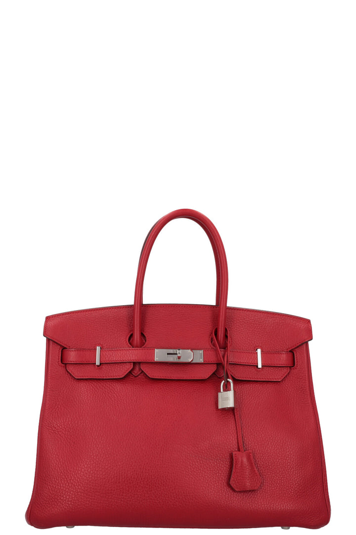 HERMÈS Birkin 35 Clemence Rouge Garance