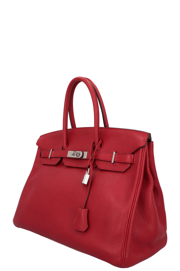 HERMÈS Birkin 35 Clemence Rouge Garance