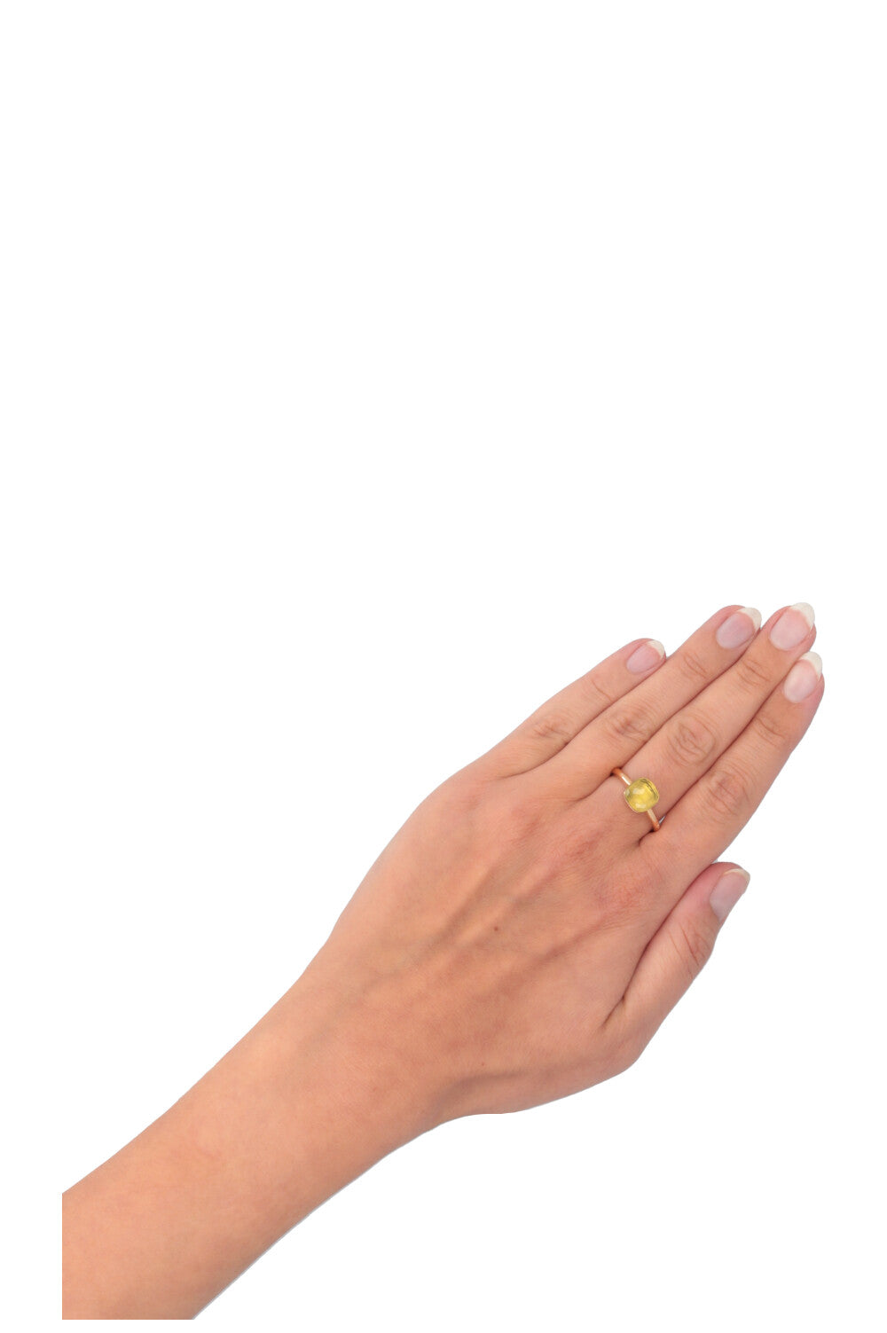 POMELLATO Nudo Petit Ring 18k Rosegold Lemon Quartz