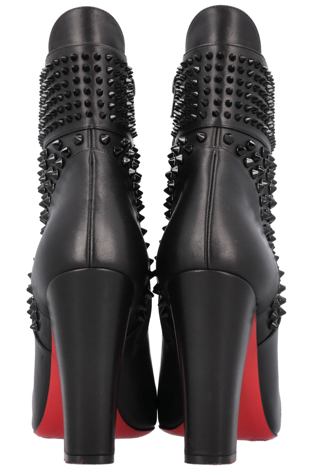 CHRISTIAN LOUBOUTIN Praguoise Spike Ankle Boots Leather Black