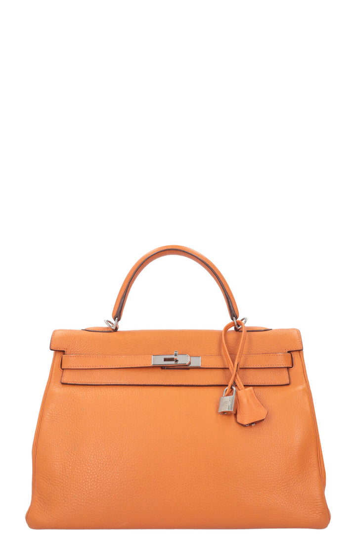 HERMÈS Kelly 35 Clemence Orange