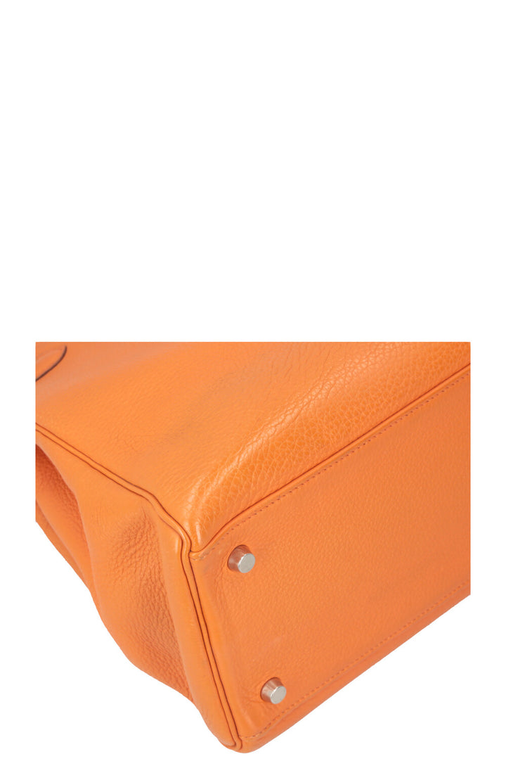 HERMÈS Kelly 35 Clemence Orange