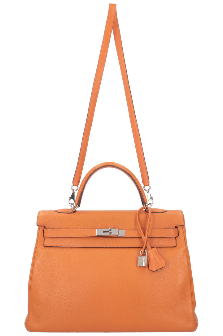 HERMÈS Kelly 35 Clemence Orange