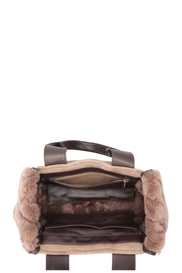 CHANEL Bag Shearling Taupe