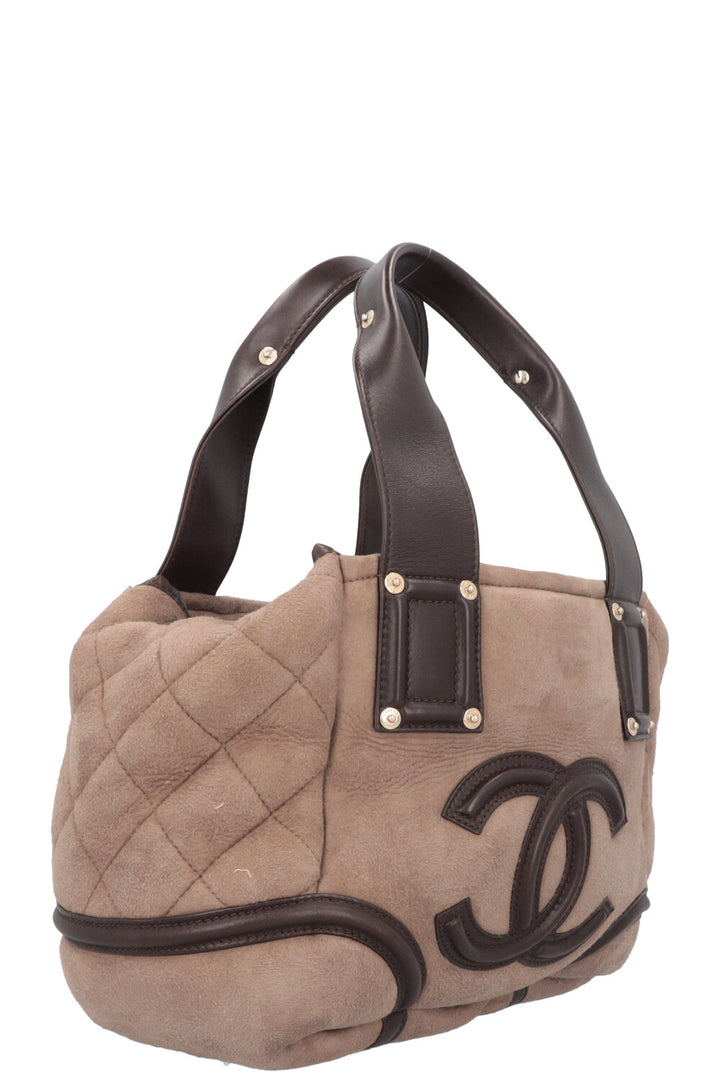 CHANEL Bag Shearling Taupe