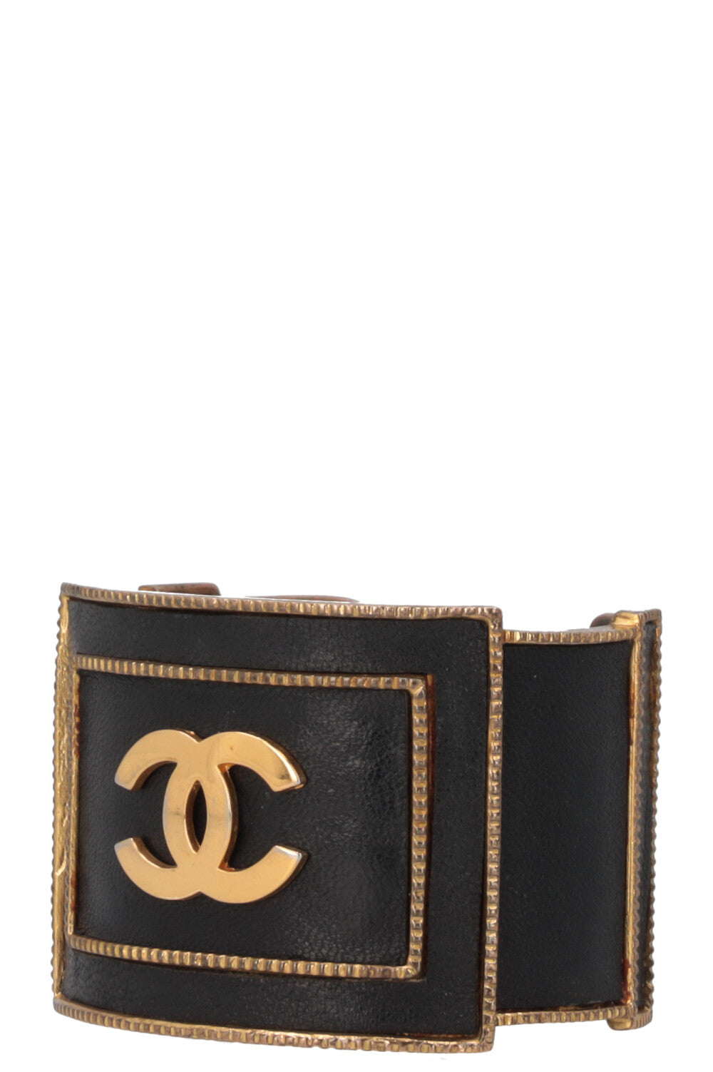 CHANEL CC Cuff Gold Black