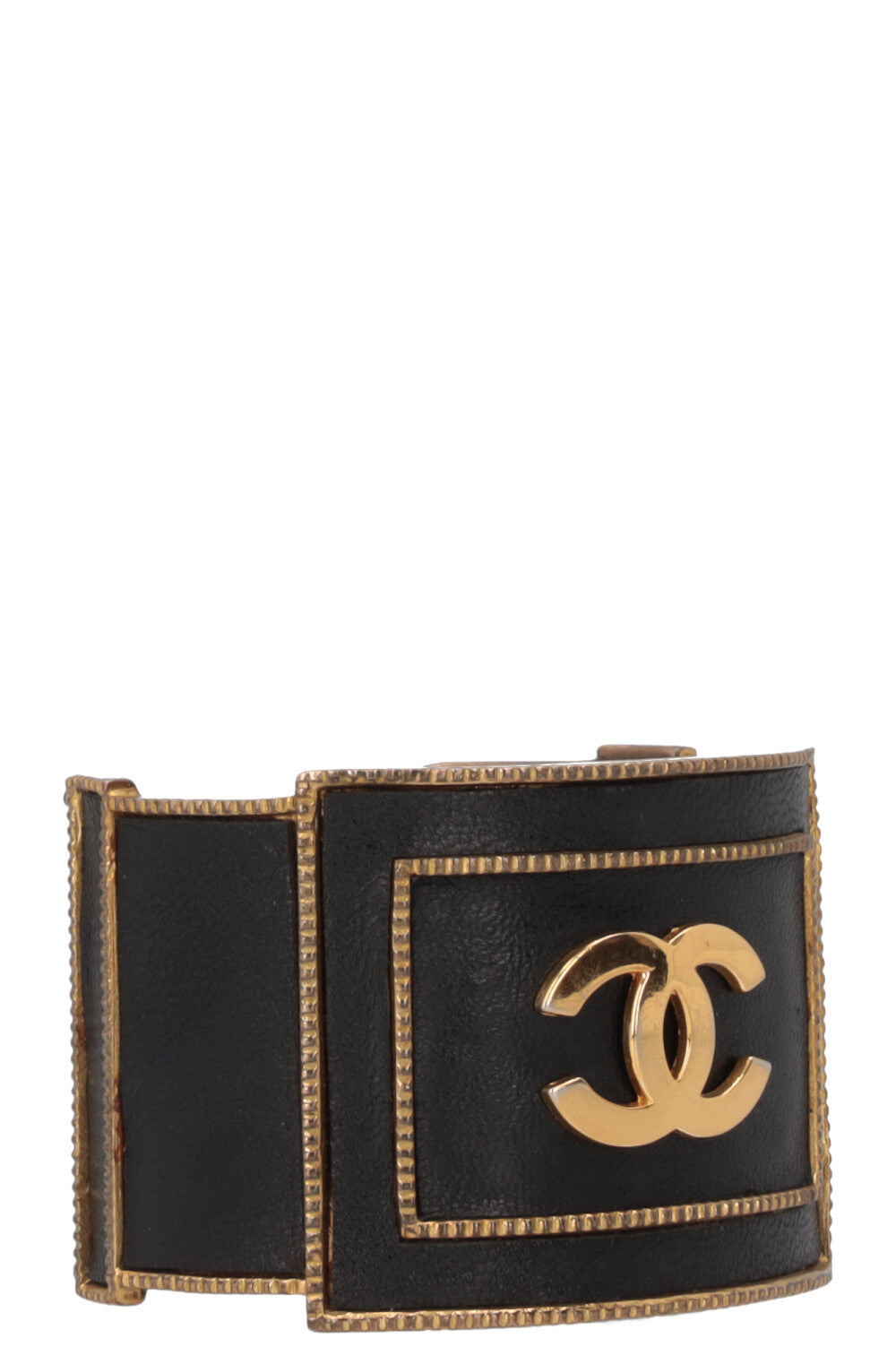 CHANEL CC Cuff Gold Black