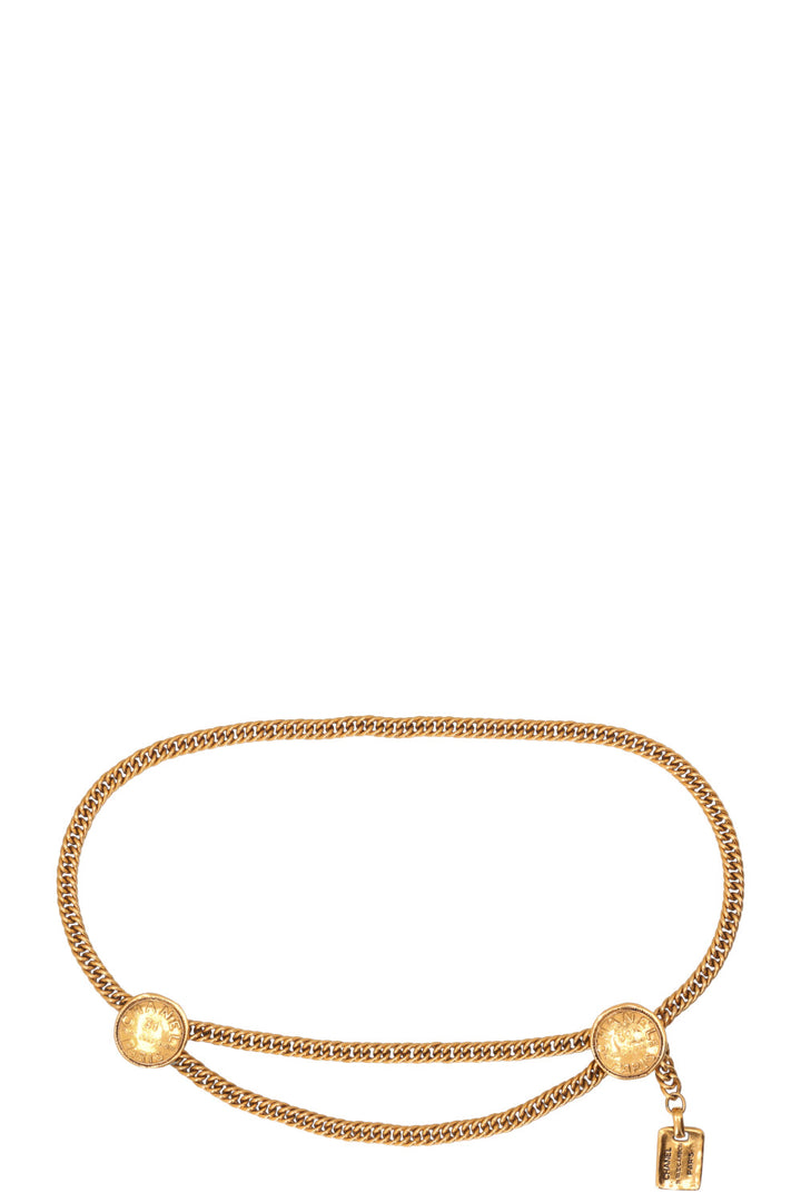 CHANEL Rue Cambon Chain Belt Gold