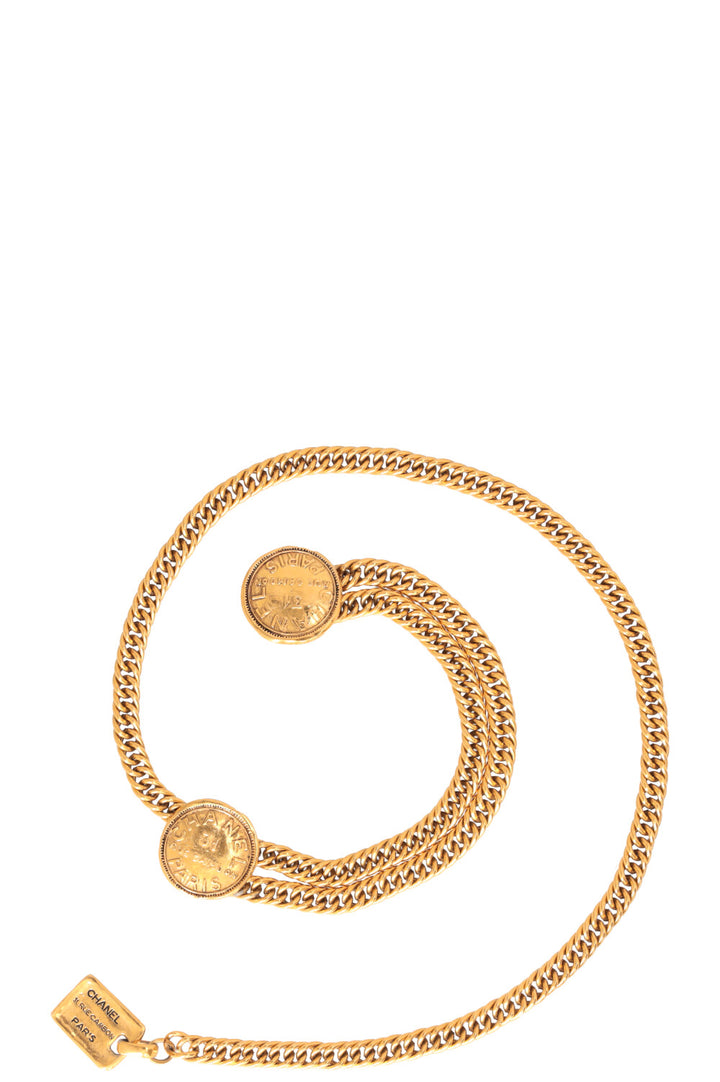 CHANEL Rue Cambon Chain Belt Gold