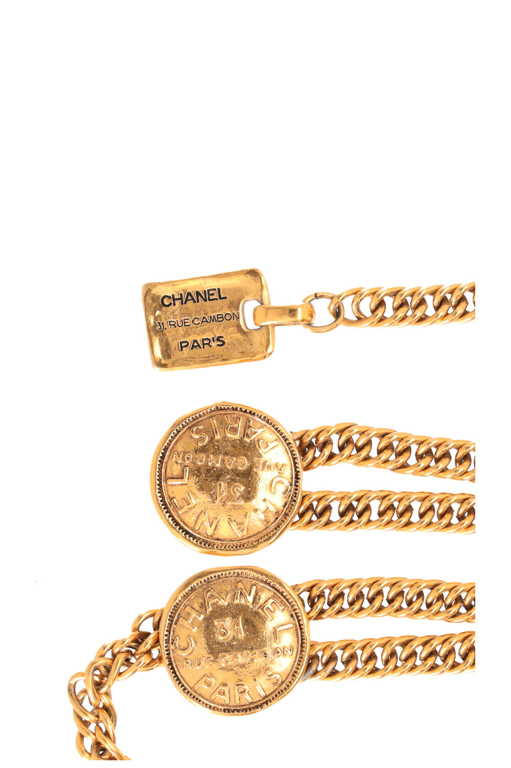 CHANEL Rue Cambon Chain Belt Gold