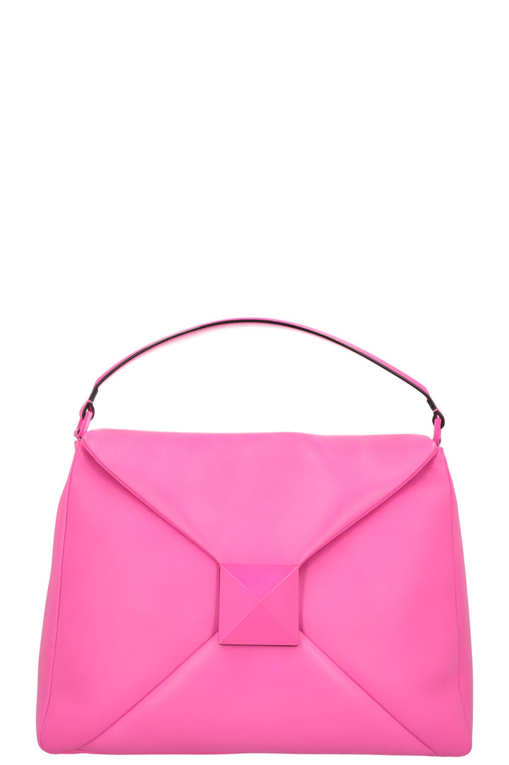 VALENTINO One Stud Shoulder Tote Bag Hot Pink