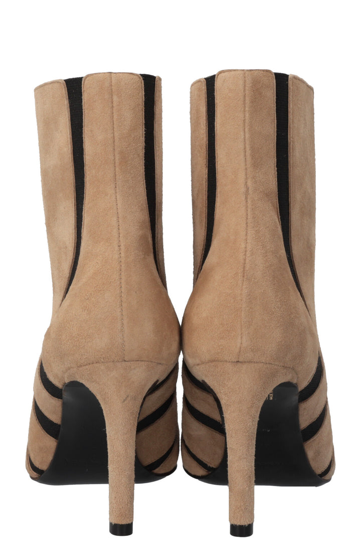 BALENCIAGA Ankle Boots Suede Beige