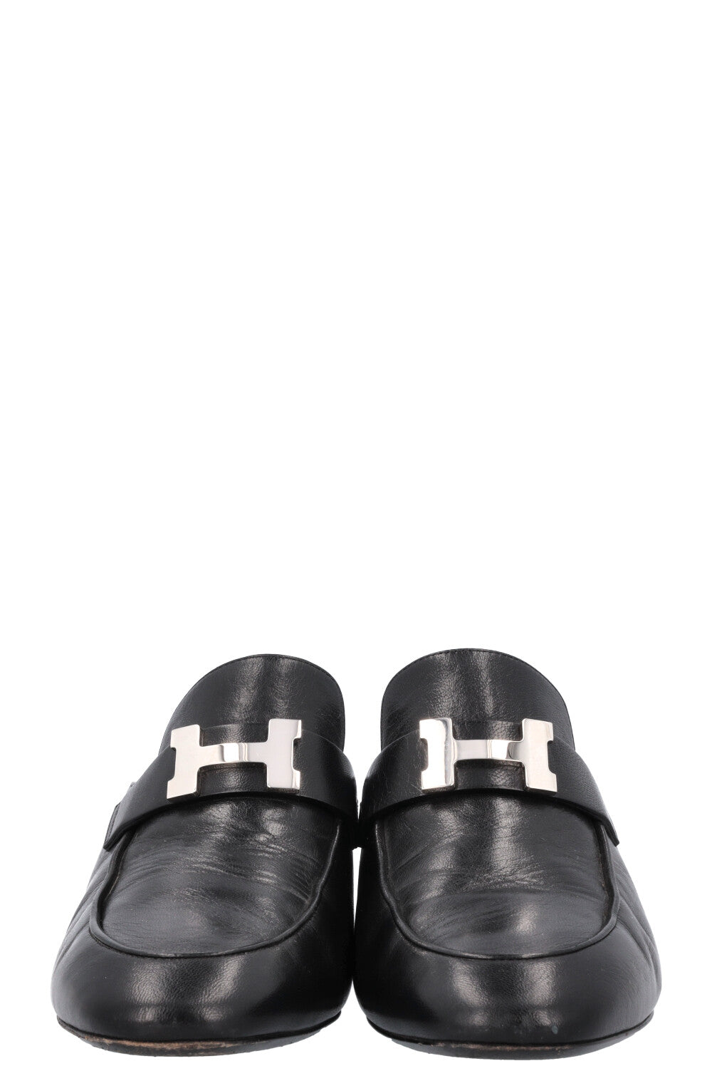 HERMÈS Paradis Mules Talons Noir &amp; Vert