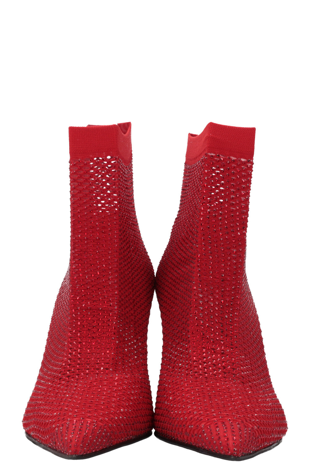 LE SILLA Sock Heel Crystals Red