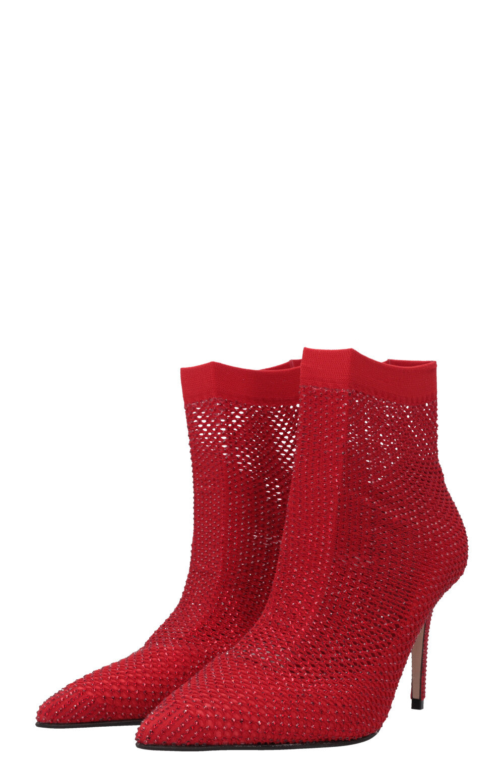 LE SILLA Sock Heel Crystals Red