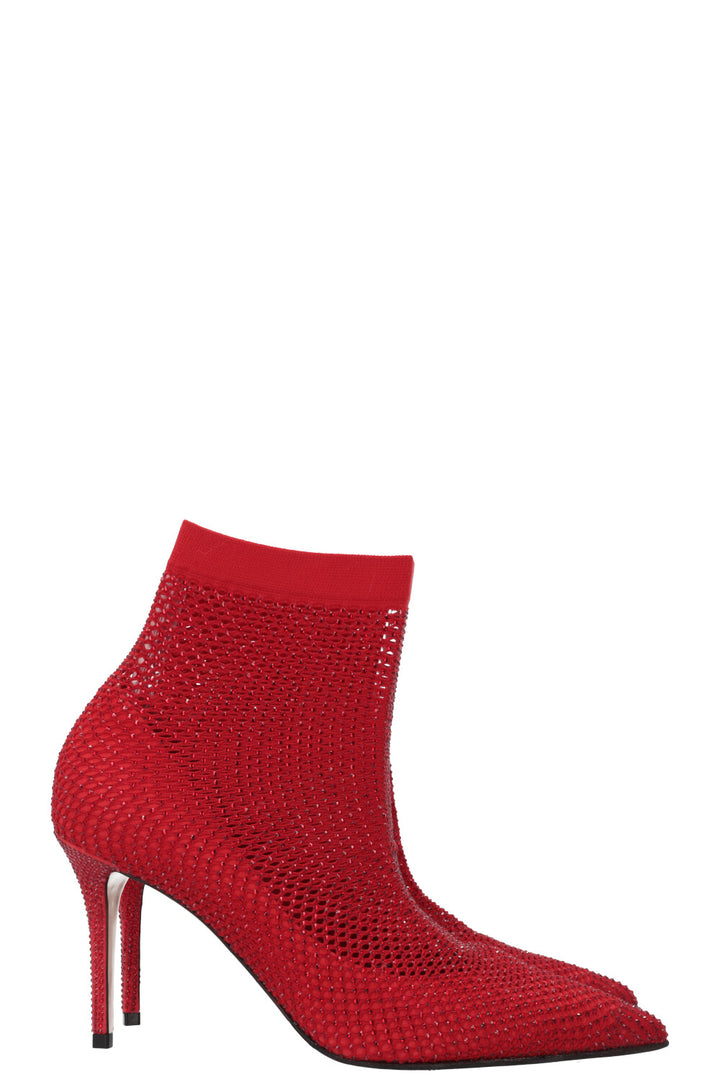 LE SILLA Sock Heel Crystals Red