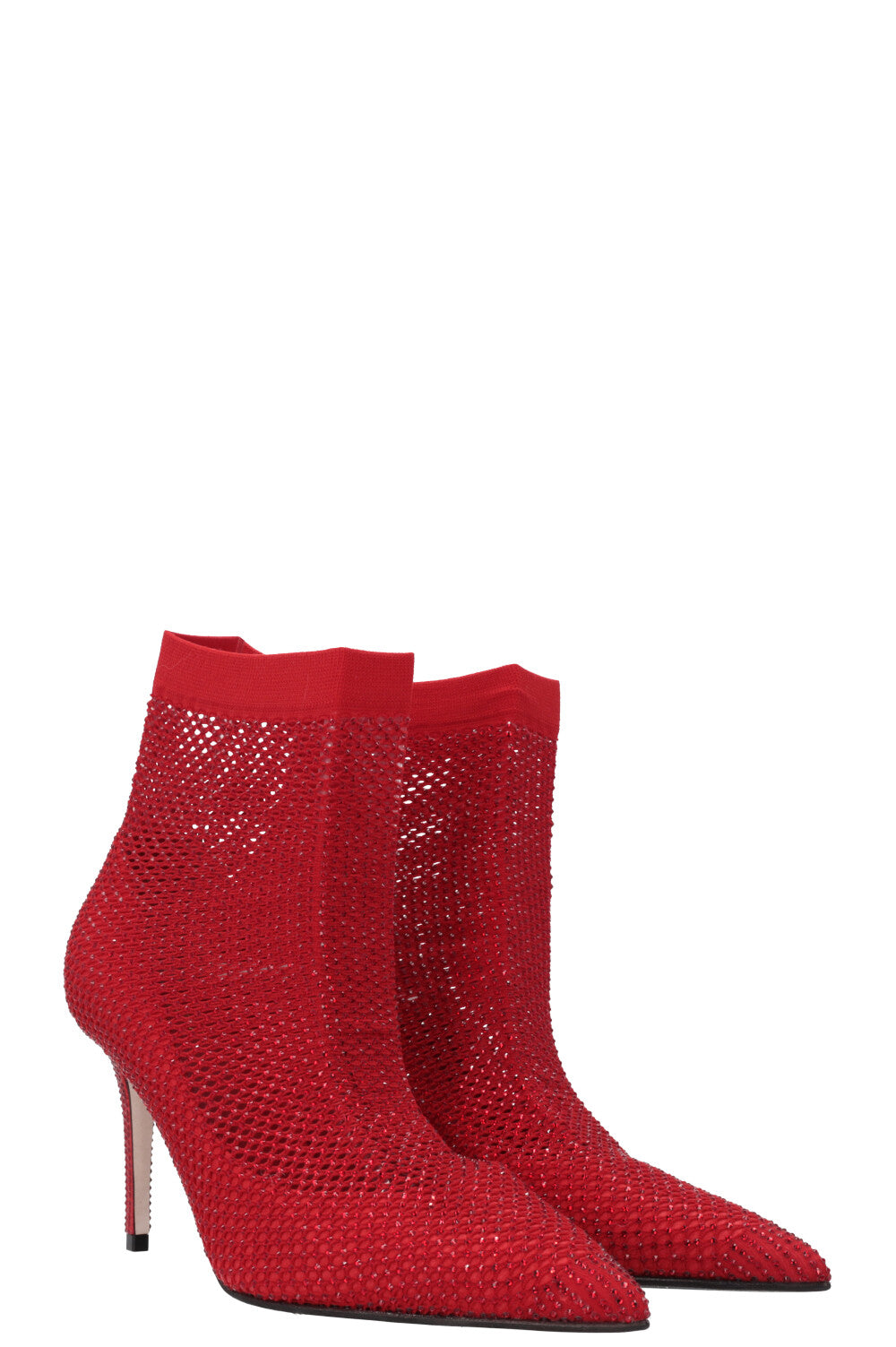 LE SILLA Sock Heel Crystals Red