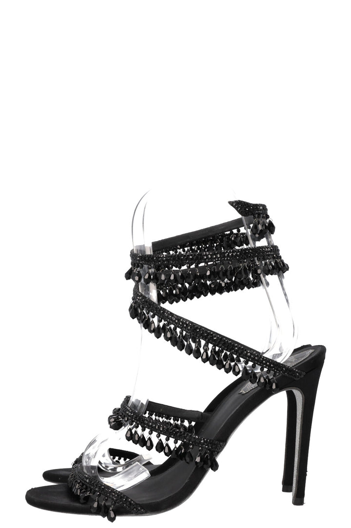 RENÉ CAOVILLA Chandelier Heels Crystals Black