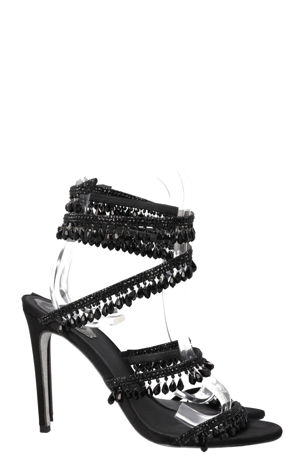 RENÉ CAOVILLA Chandelier Heels Crystals Black