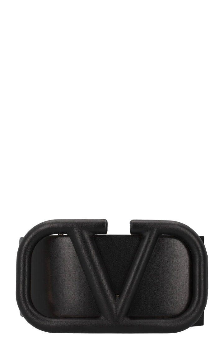 VALENTINO V Logo Belt Full Black