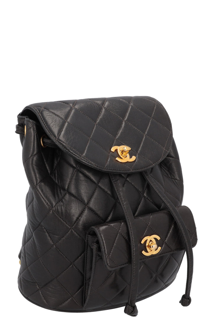 CHANEL Duma Backpack Black Quilted