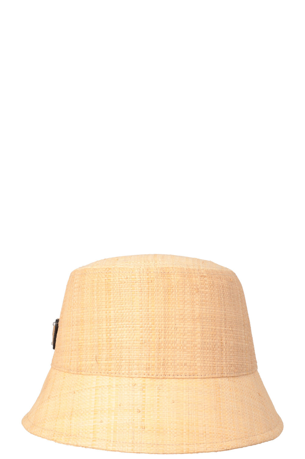 PRADA Raffia Triangle Logo Hat