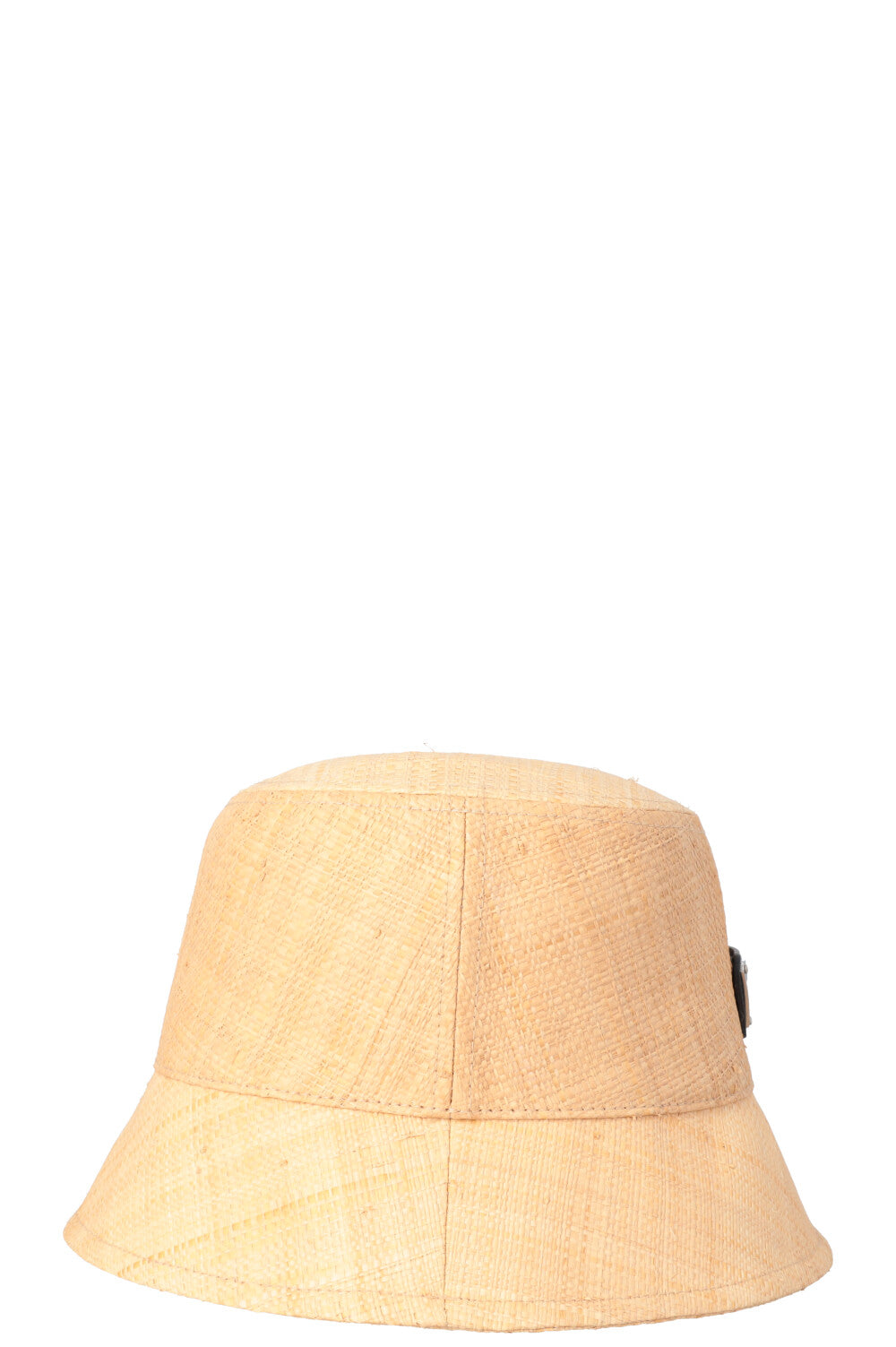 PRADA Raffia Triangle Logo Hat