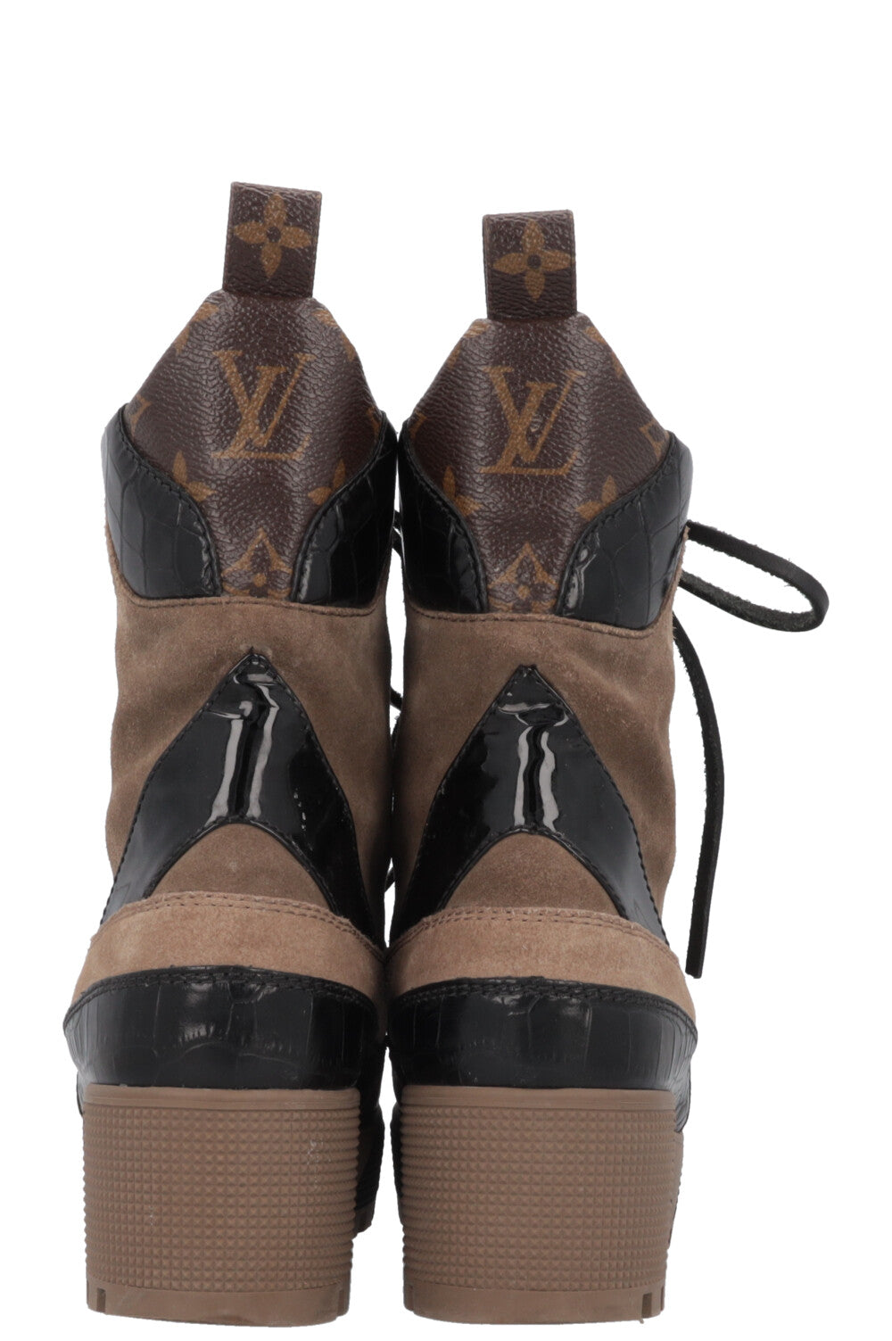 LOUIS VUITTON Laureate Boots Suede Khaki MNG