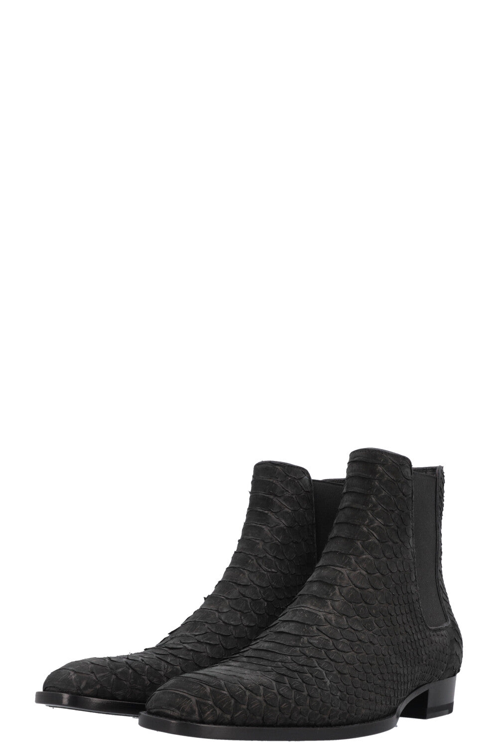 SAINT LAURENT Boots Python Black