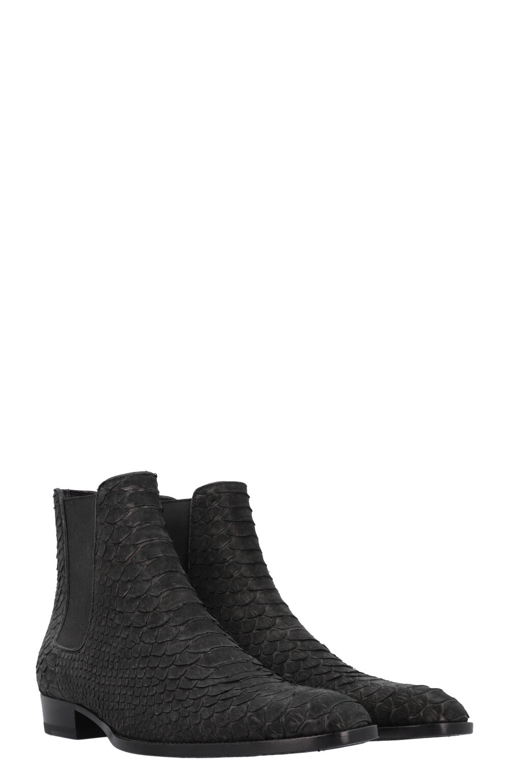 SAINT LAURENT Boots Python Black