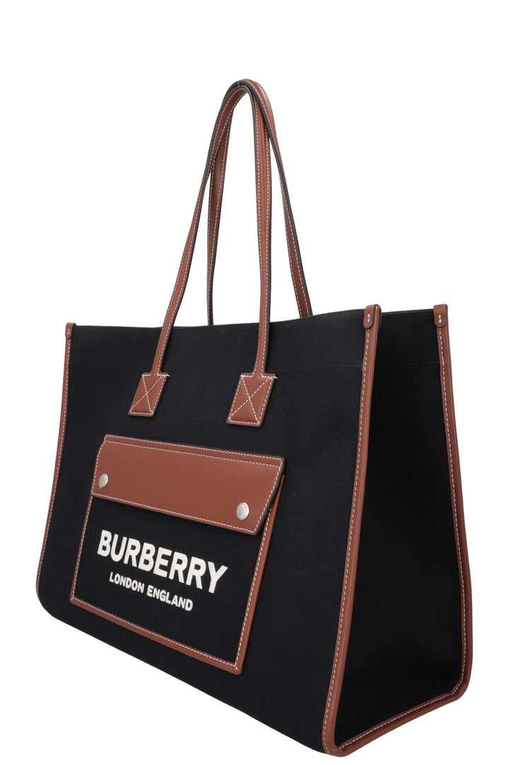 BURBERRY Medium Freya Tote Bag Black