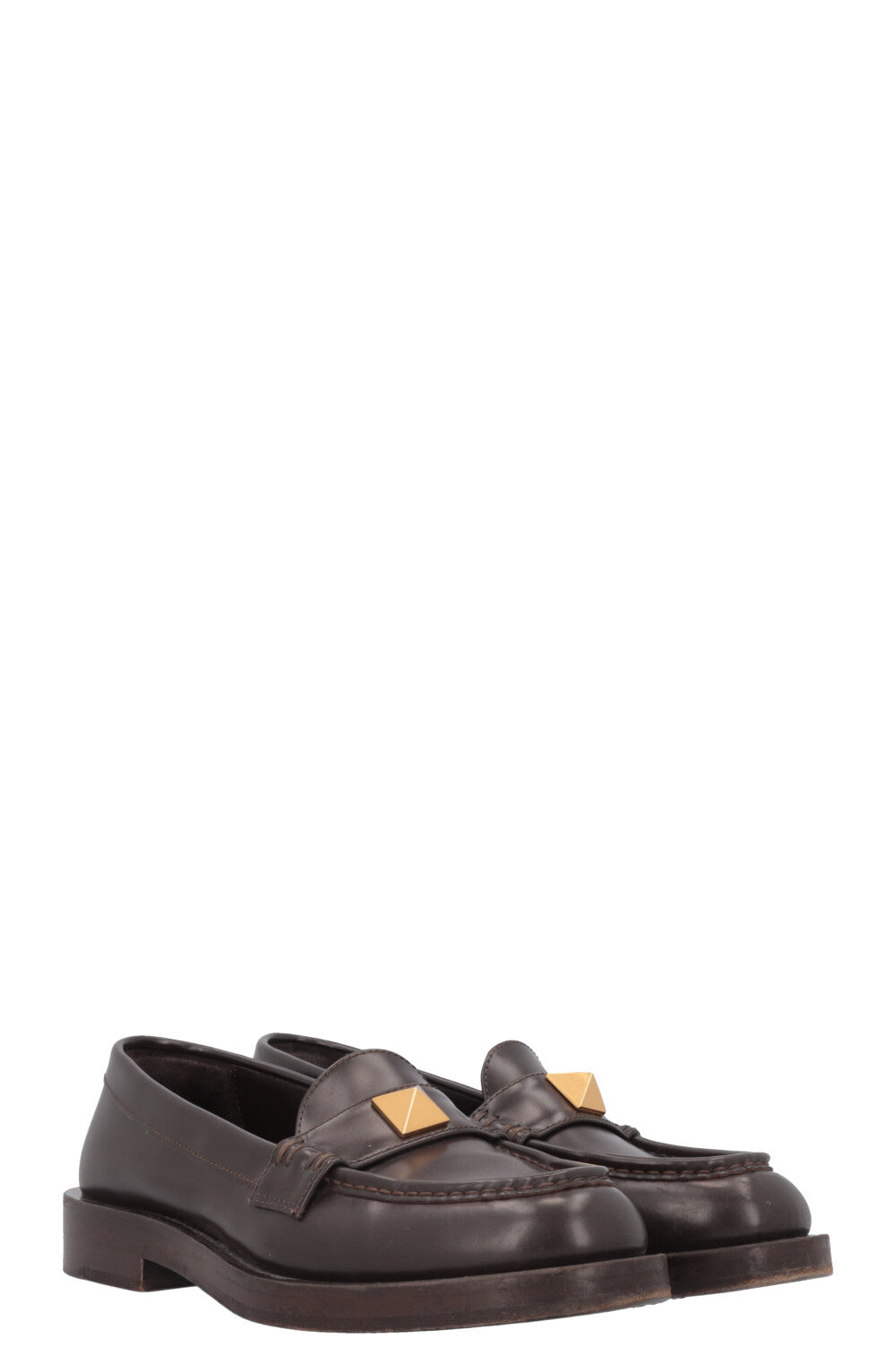 VALENTINO Roman Stud Loafers Brown