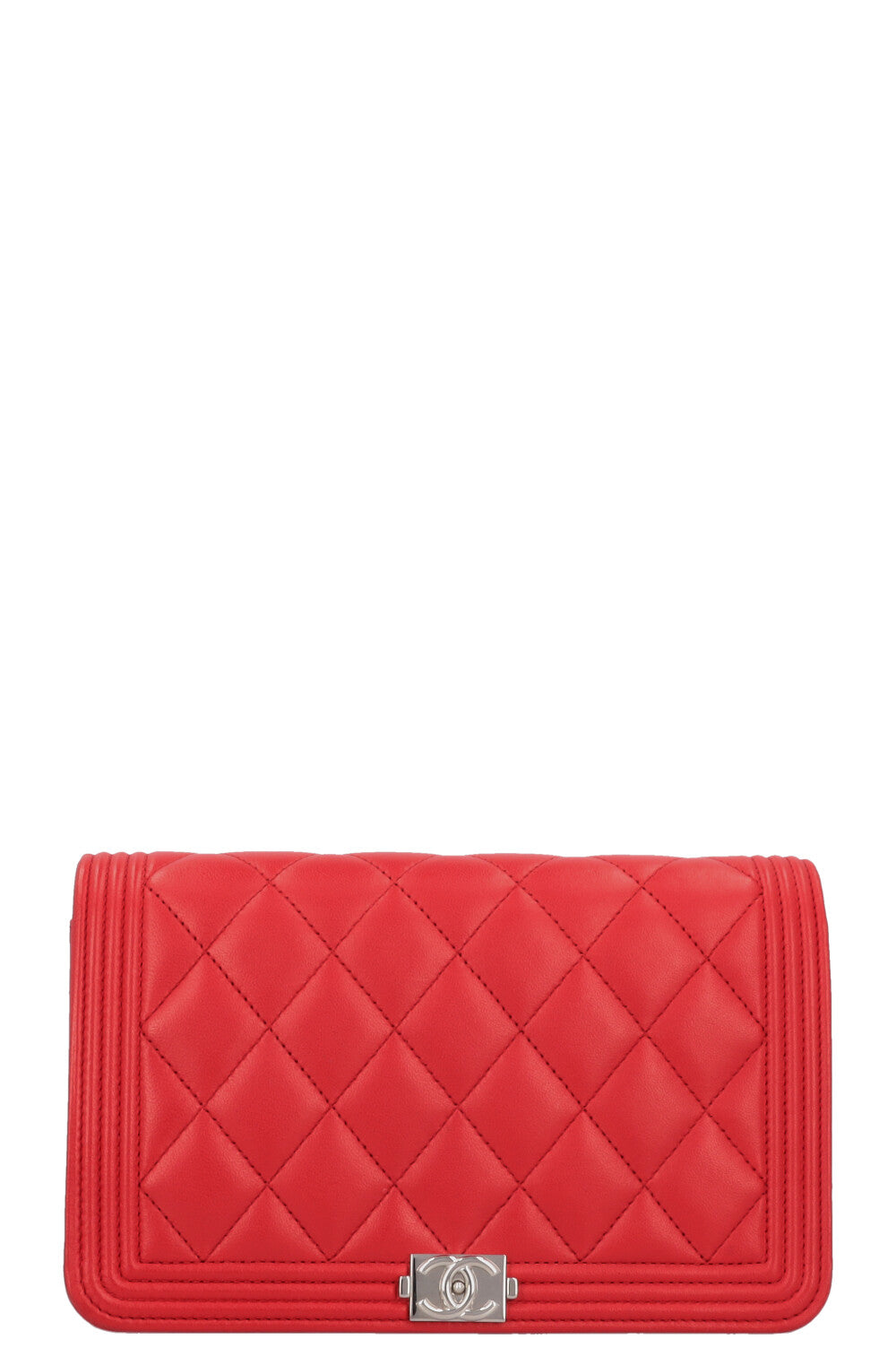 CHANEL Boy WOC Leather Red