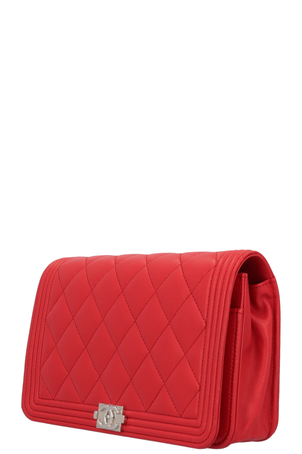 CHANEL Boy WOC Leather Red