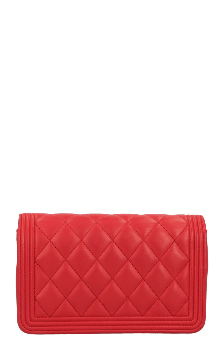 CHANEL Boy WOC Leather Red