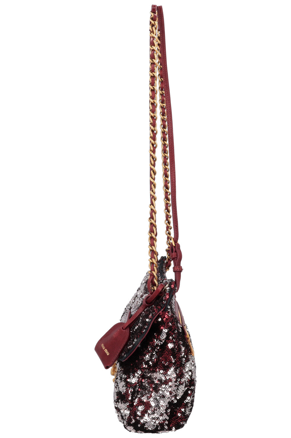 MIU MIU Sequins Bag Small Bordeaux