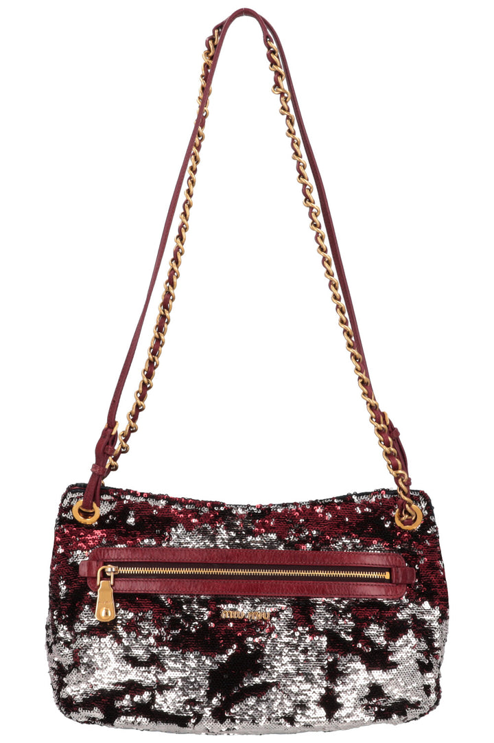 MIU MIU Sequins Bag Small Bordeaux