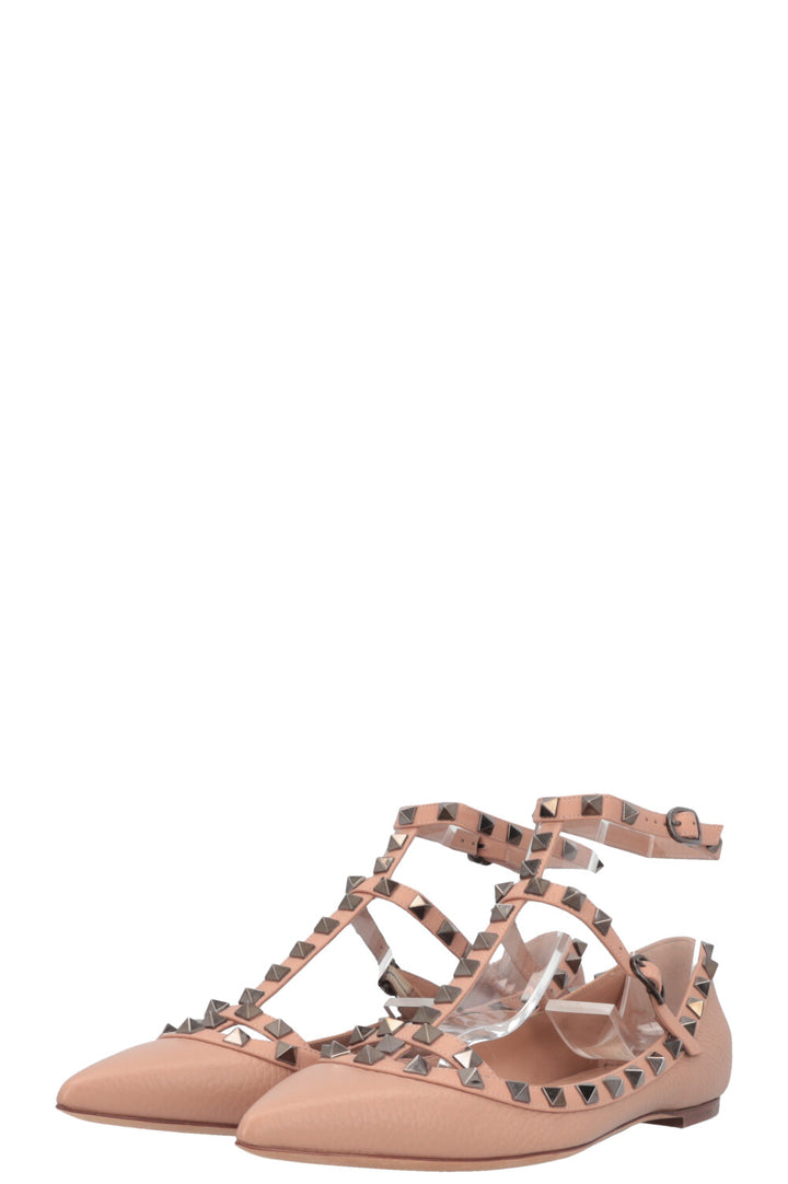 VALENTINO Rockstud Flats Nude