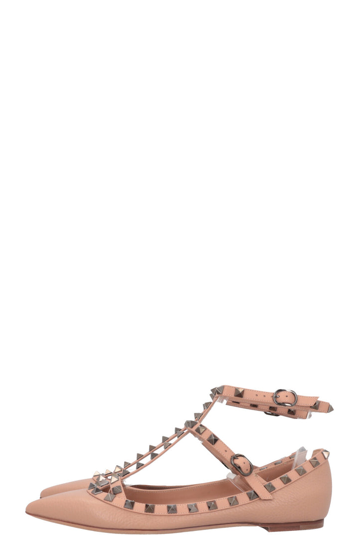 VALENTINO Rockstud Flats Nude