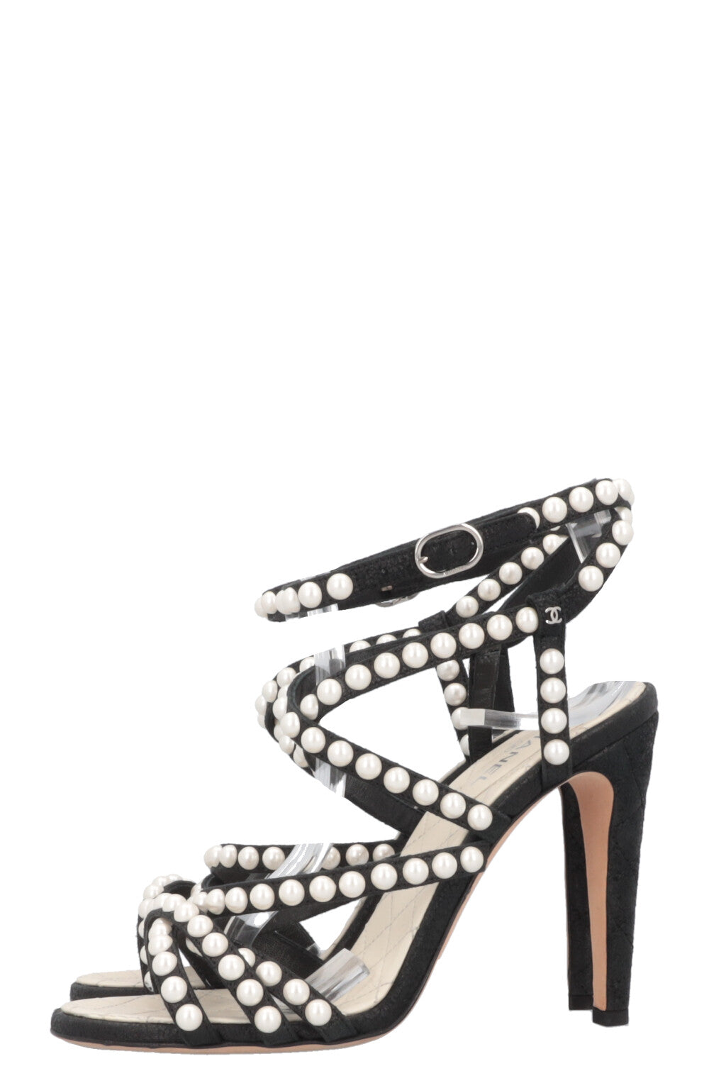 CHANEL Pearl Strappy Heels