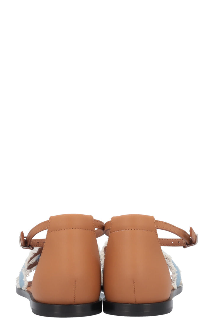 HERMÈS Santorini Sandals Denim