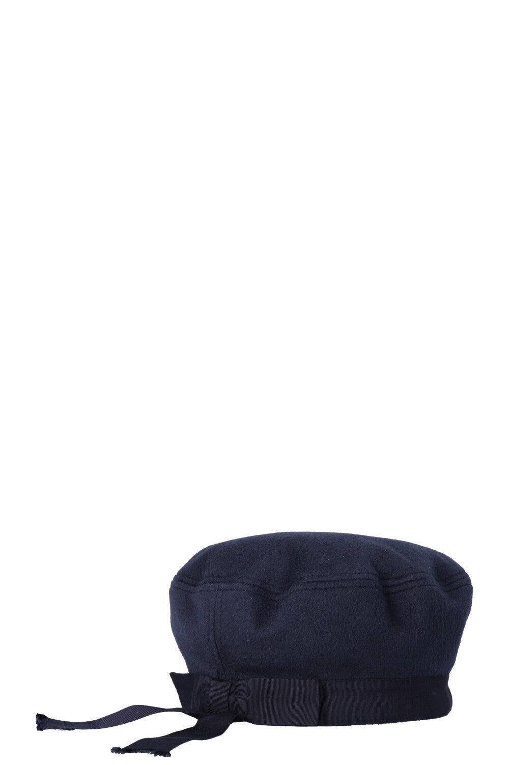 GUCCI Bow Beret Wool Navy