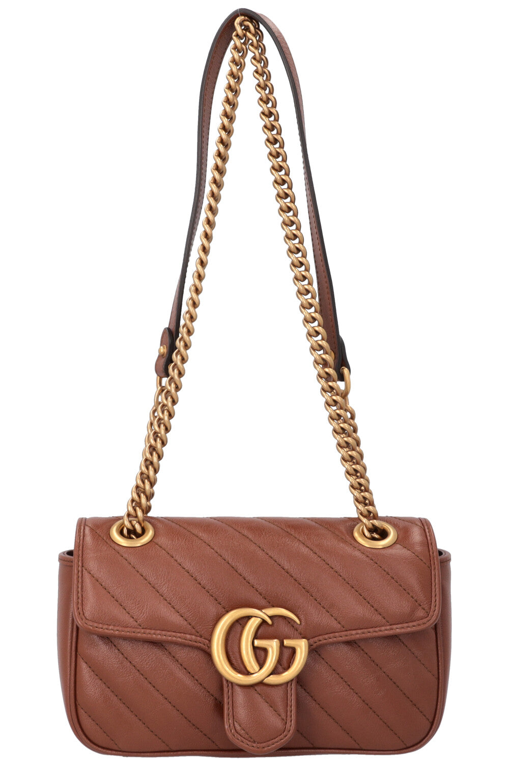 GUCCI Marmont Bag Leather Brown