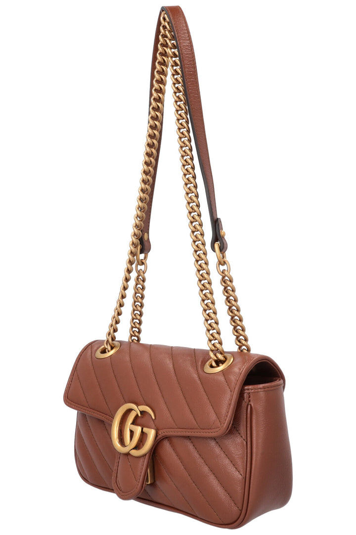 GUCCI Marmont Bag Leather Brown