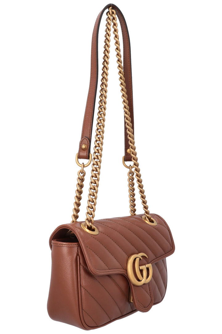 GUCCI Marmont Bag Leather Brown