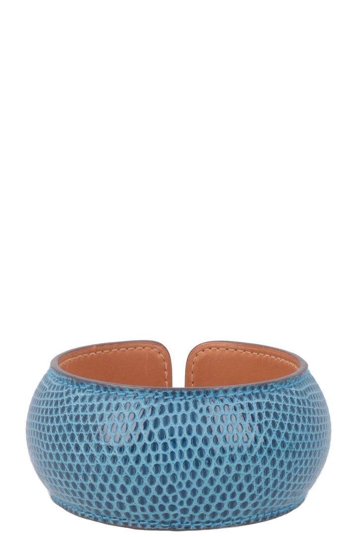 HERMÈS Cuff Lizzard Blue