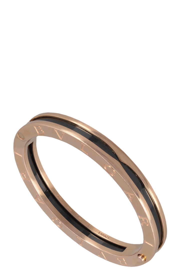 BVGLARI B Zero Bracelet Rose Gold Black