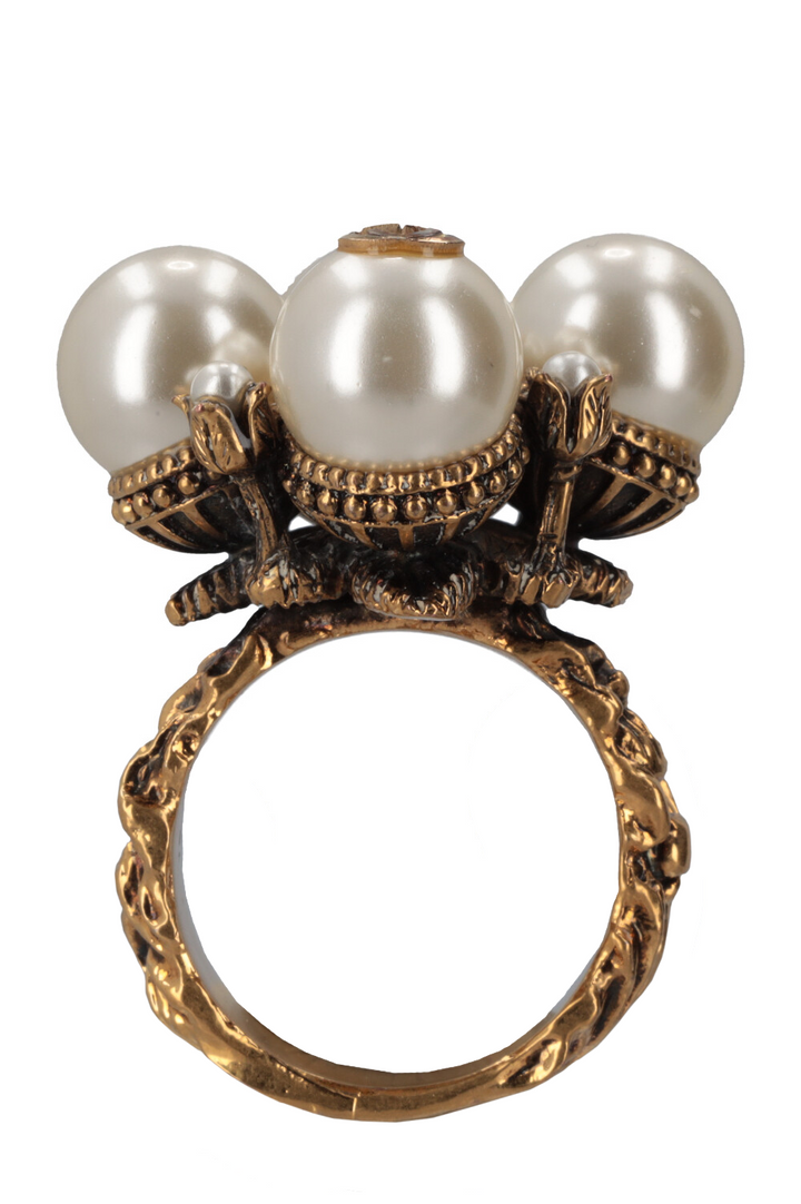 GUCCI Pearl Ring Gold